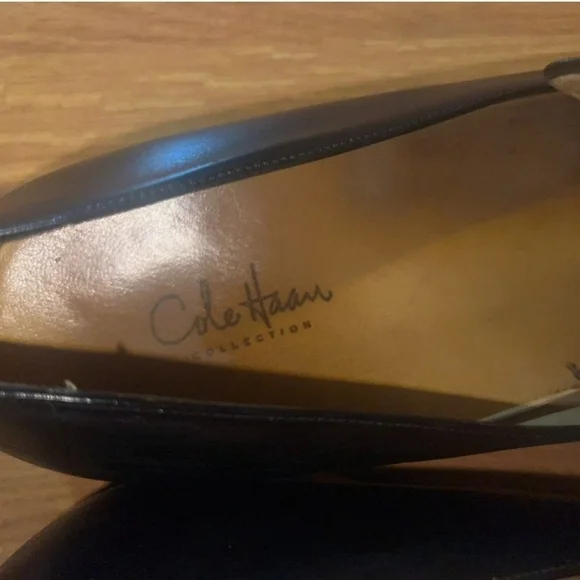 Black Cole Haan Men's Leather Loafers Size 12 - Picture 8 of 9